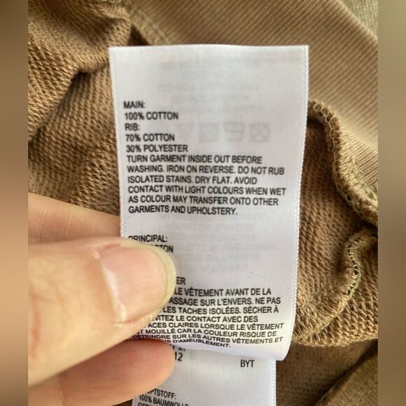 Whistles light brown sweatshirt with black spots in velvet size medium - Picture 4 of 8